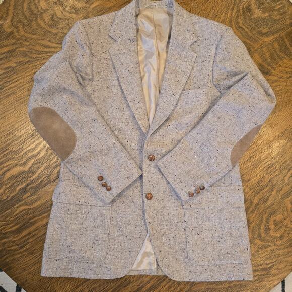 Farah Other - Vintage WFF Designer Series by Farah Wool Tweed Sport Blazer 42L Elbow Patches